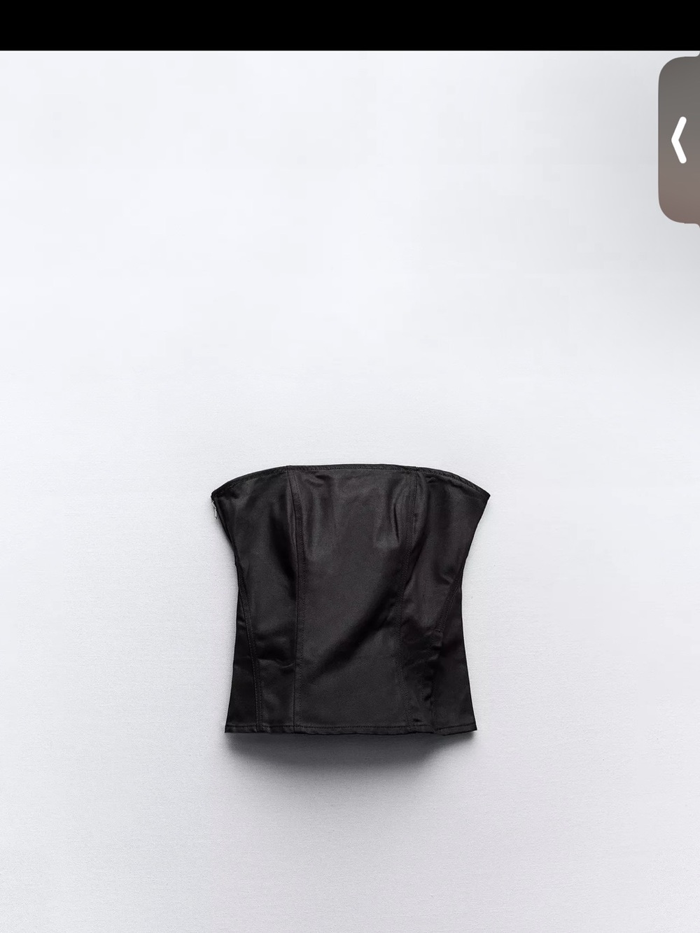 Zara Denim Strapless Top Size Small